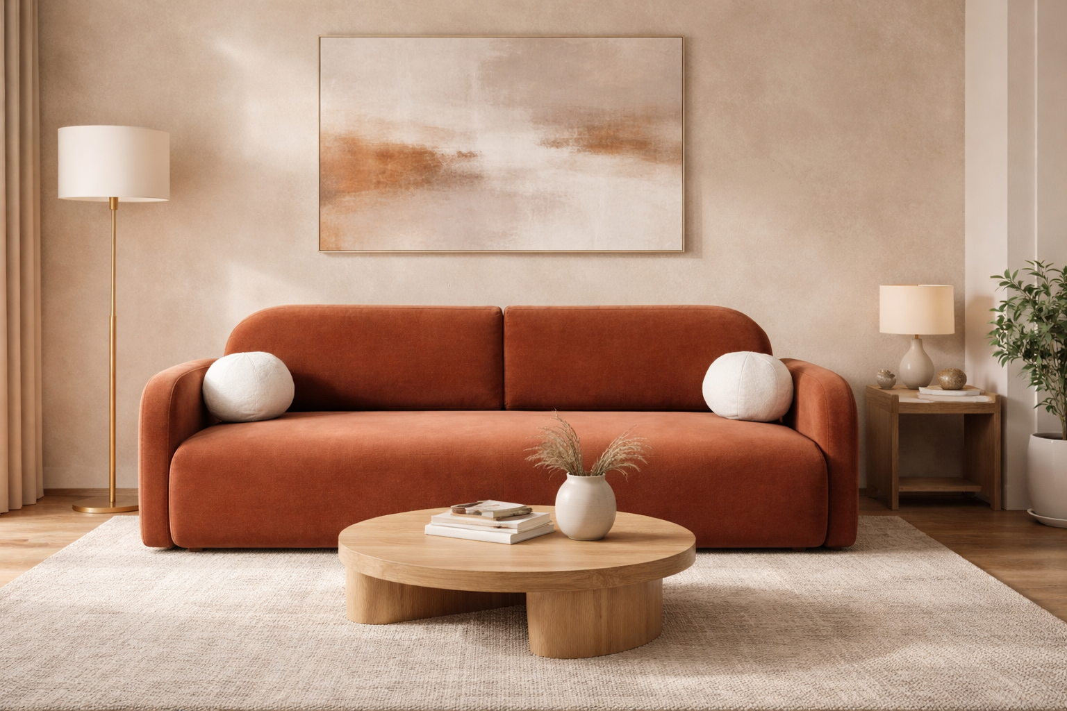 Прямой диван Раунд